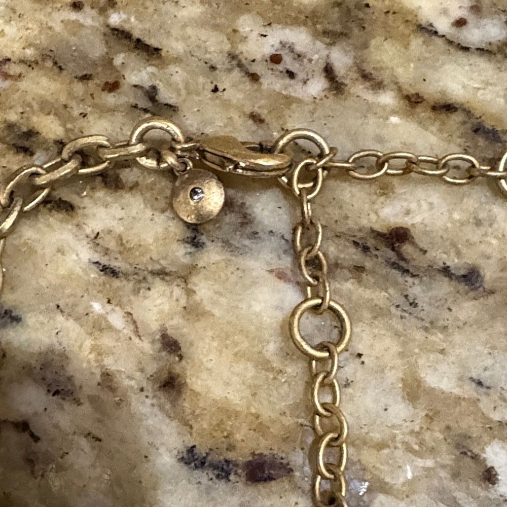 J. Crew Gold and Blue Geometric Necklace - Picture 4 of 12
